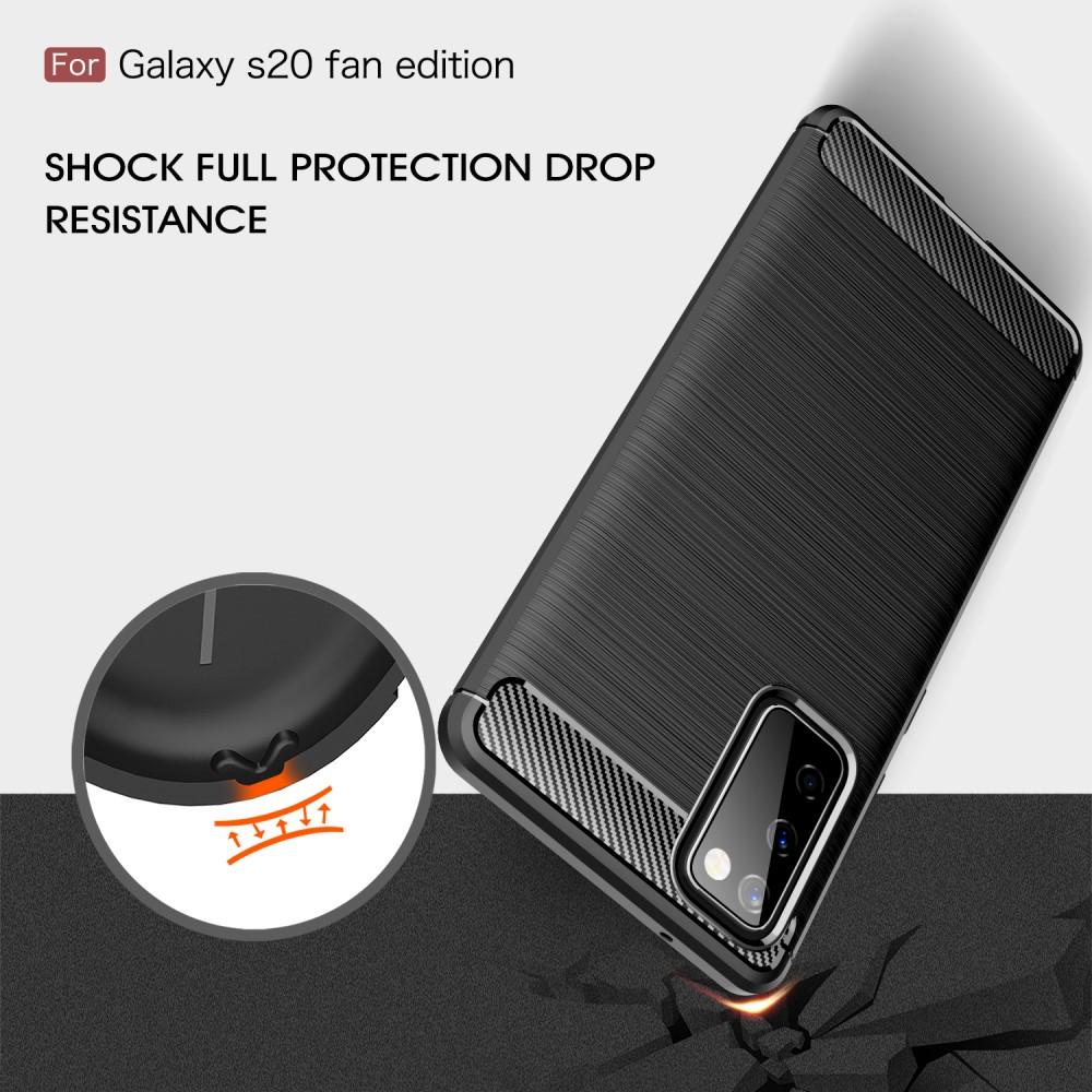Samsung Galaxy S20 FE Deksel TPU Brushed Svart