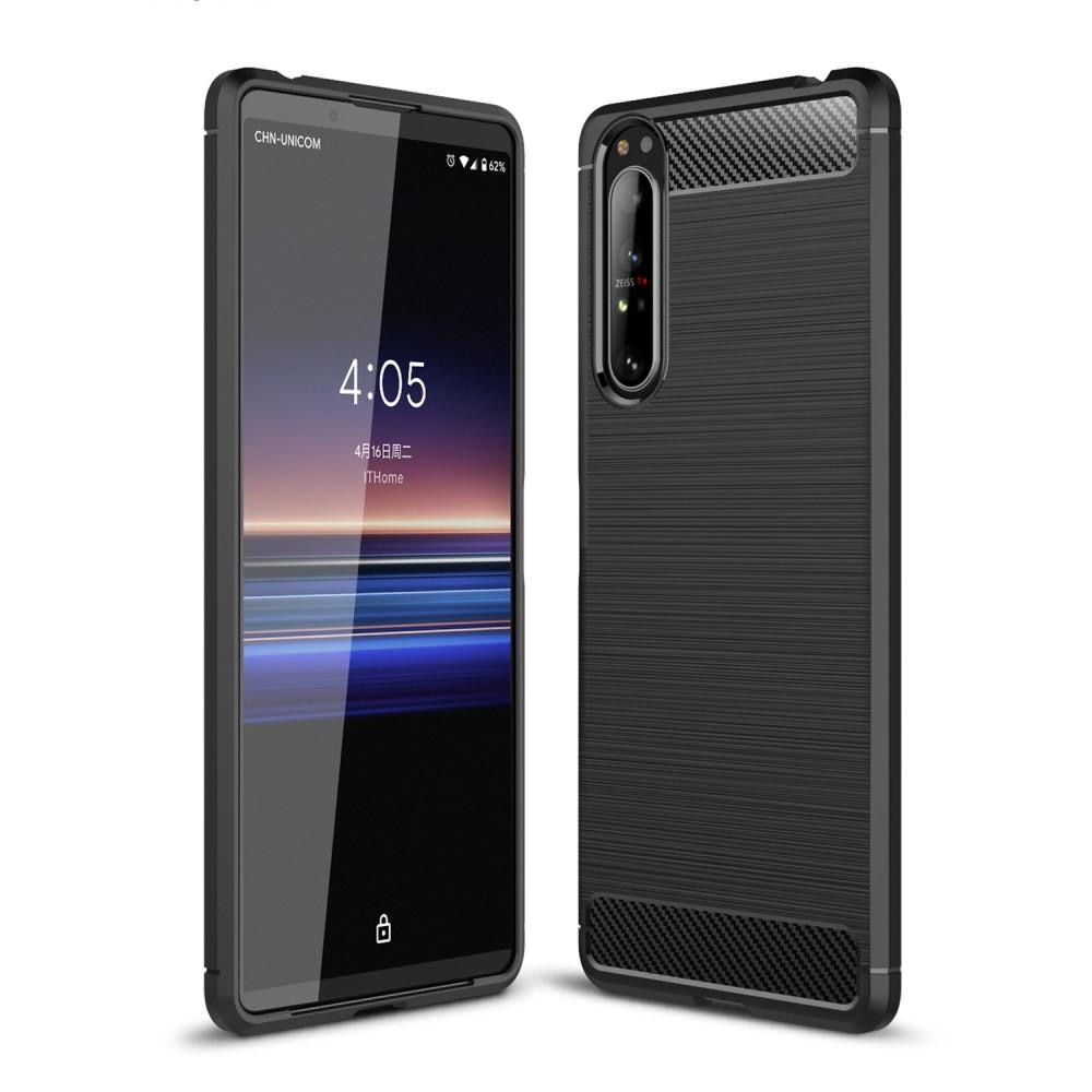 Brushed TPU Deksel Sony Xperia 1 II Black