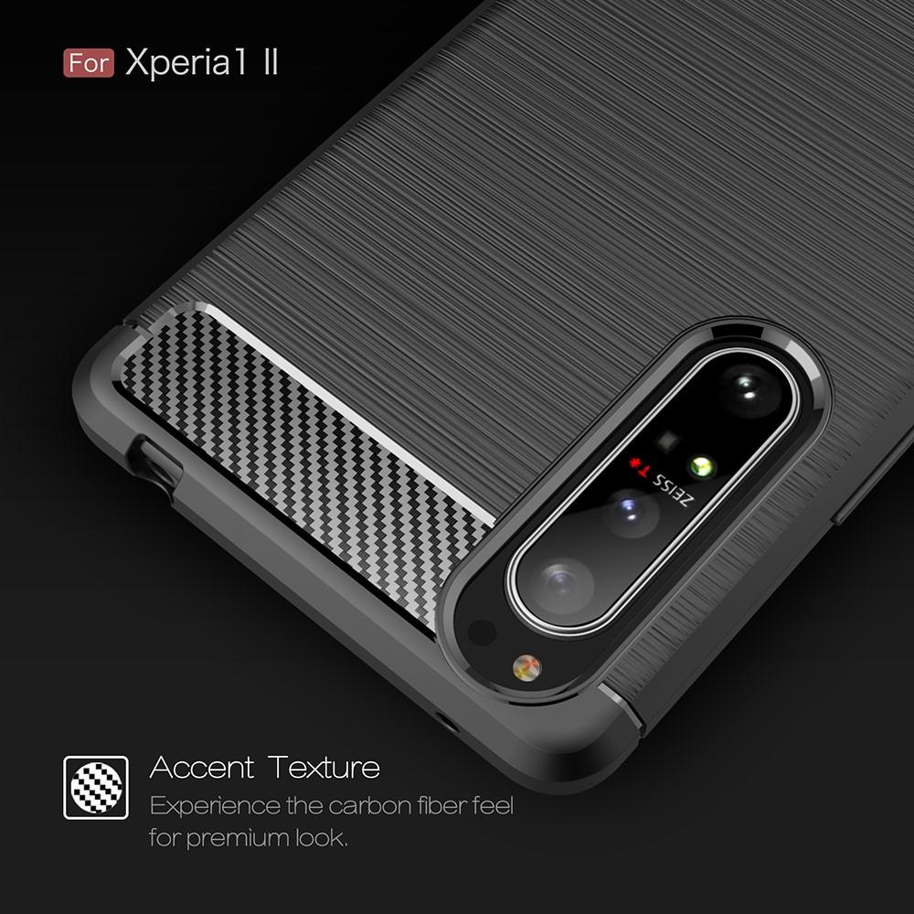 Brushed TPU Deksel Sony Xperia 1 II Black