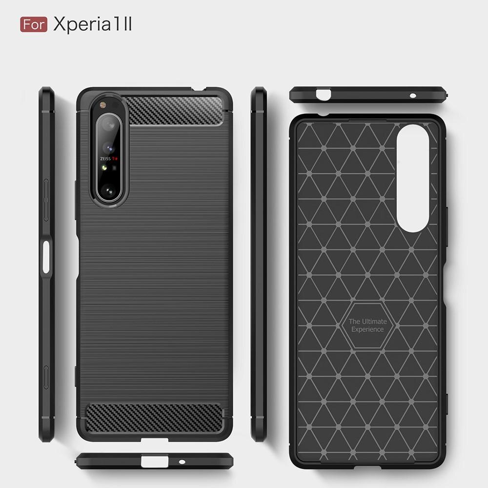 Brushed TPU Deksel Sony Xperia 1 II Black