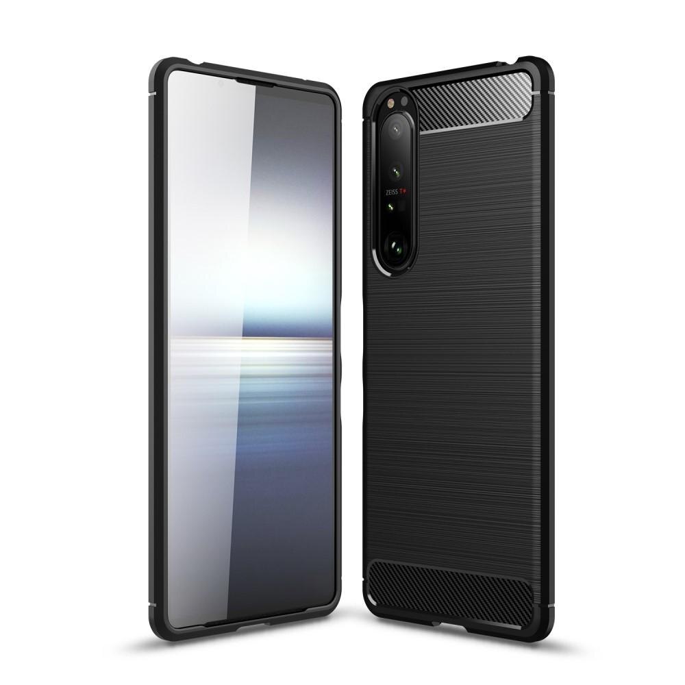 Brushed TPU Deksel Sony Xperia 1 III Black