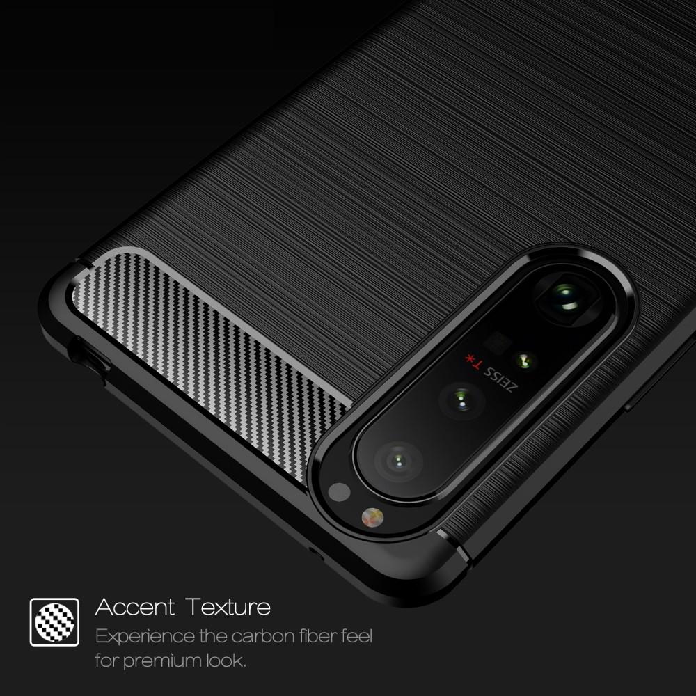 Brushed TPU Deksel Sony Xperia 1 III Black