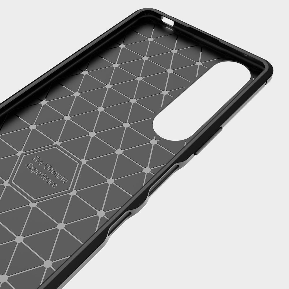 Brushed TPU Deksel Sony Xperia 1 III Black