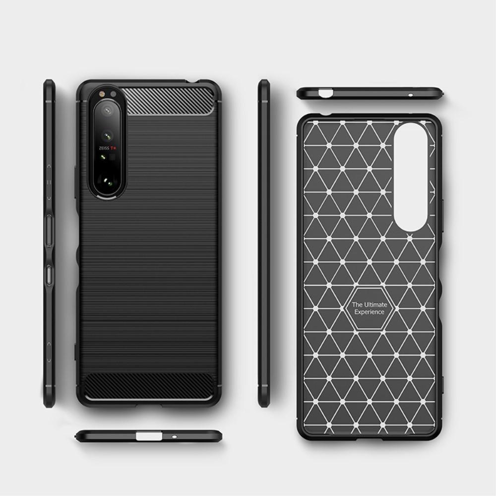 Brushed TPU Deksel Sony Xperia 1 III Black