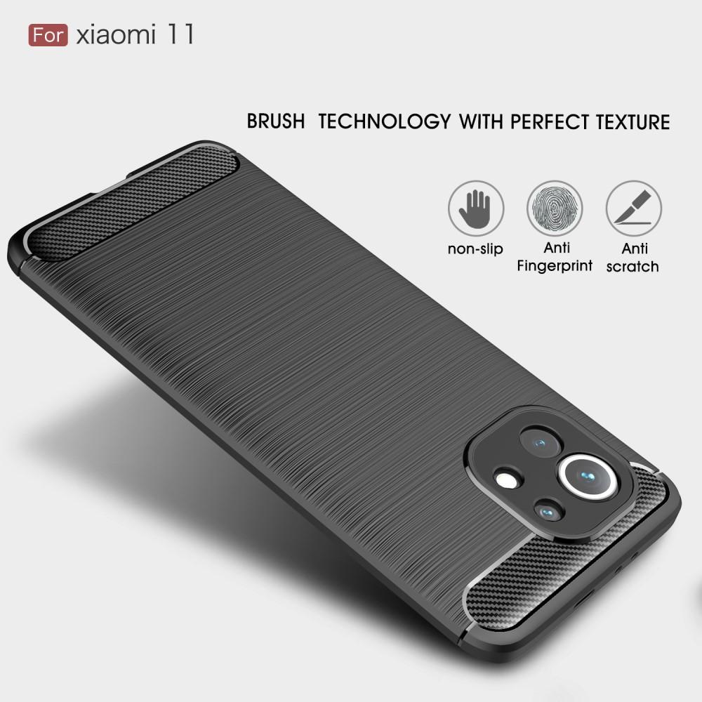 Xiaomi Mi 11 Deksel TPU Brushed Svart
