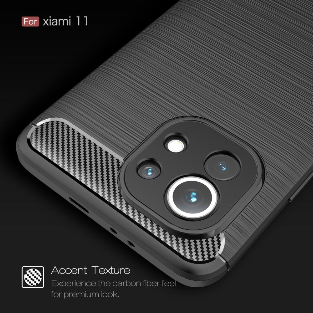 Xiaomi Mi 11 Deksel TPU Brushed Svart