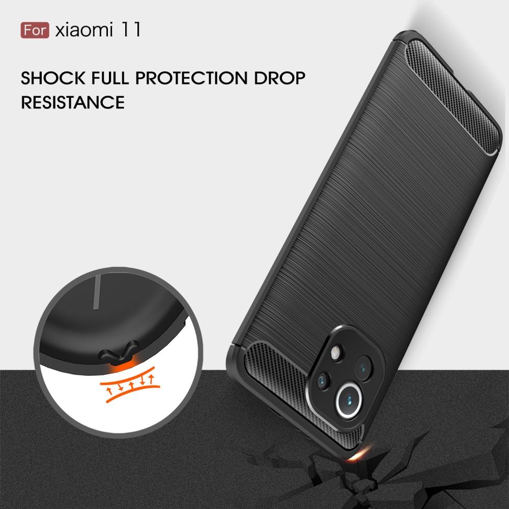 Xiaomi Mi 11 Deksel TPU Brushed Svart