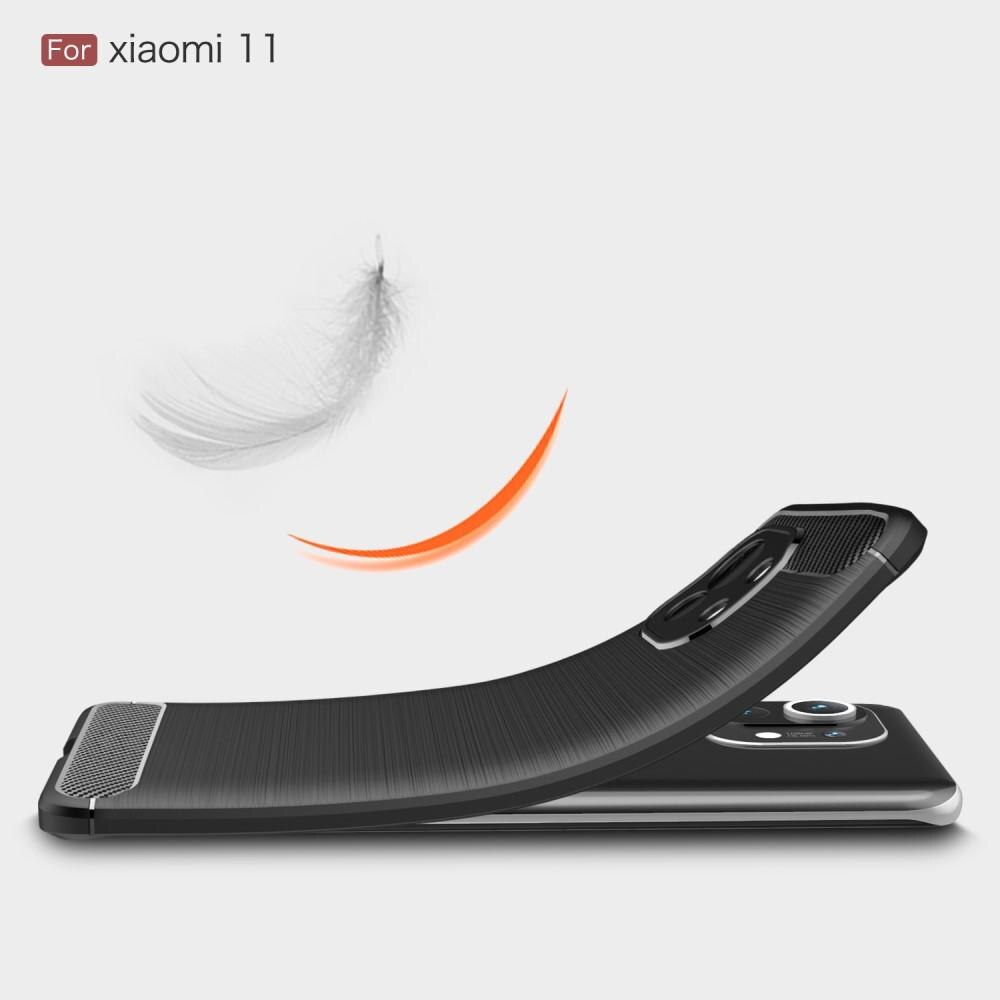 Xiaomi Mi 11 Deksel TPU Brushed Svart