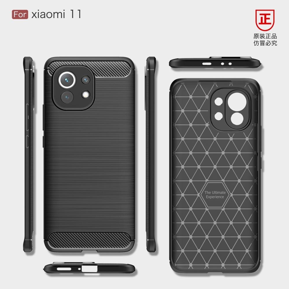Xiaomi Mi 11 Deksel TPU Brushed Svart