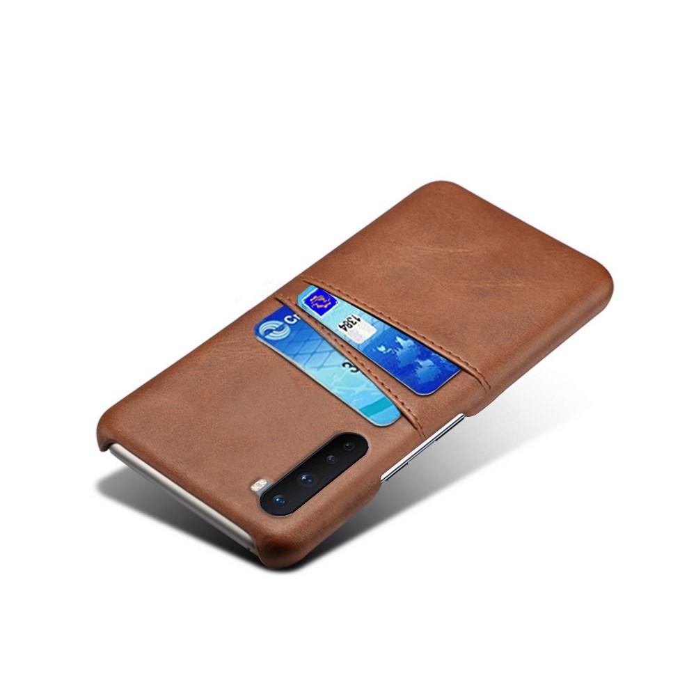 Card Slots Case OnePlus Nord brun