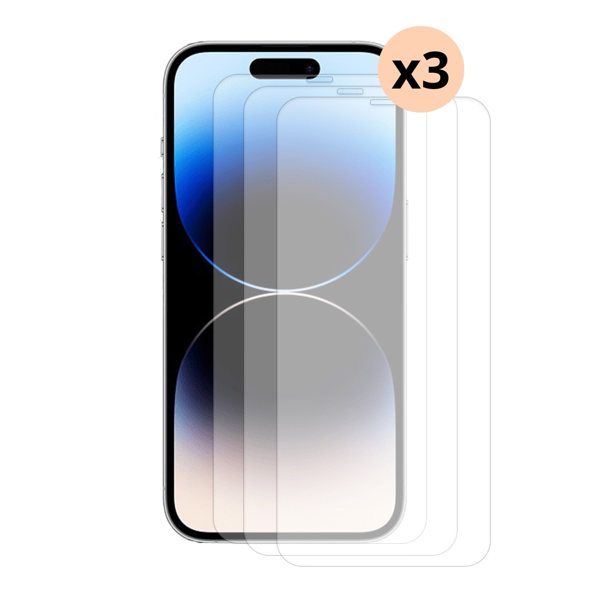 Sett iPhone 14 Plus, 3-pack Herdet Glass 0.3mm Skjermbeskytter