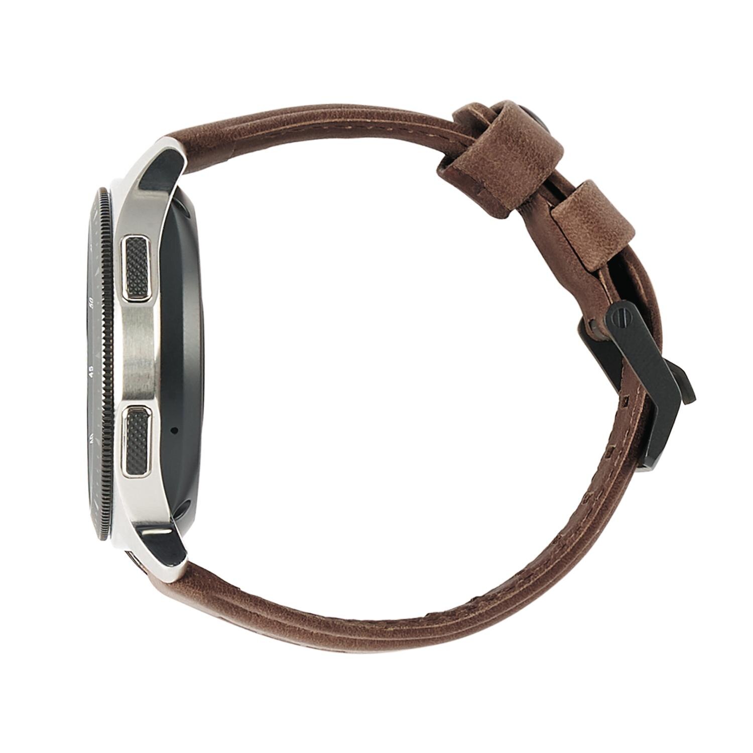 Leather Watch Strap Galaxy Watch 46mm Brown