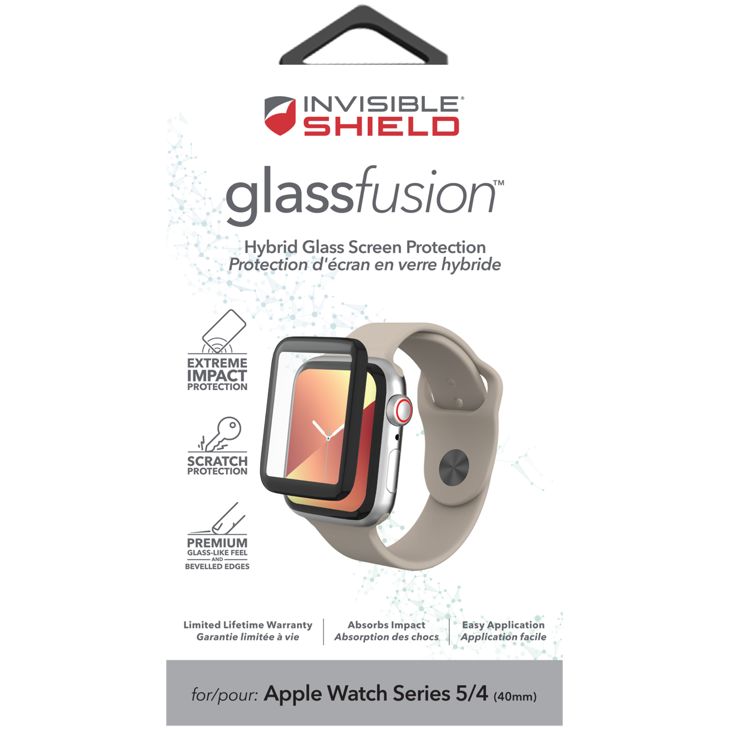 InvisibleShield GlassFusion Apple Watch 40mm Black
